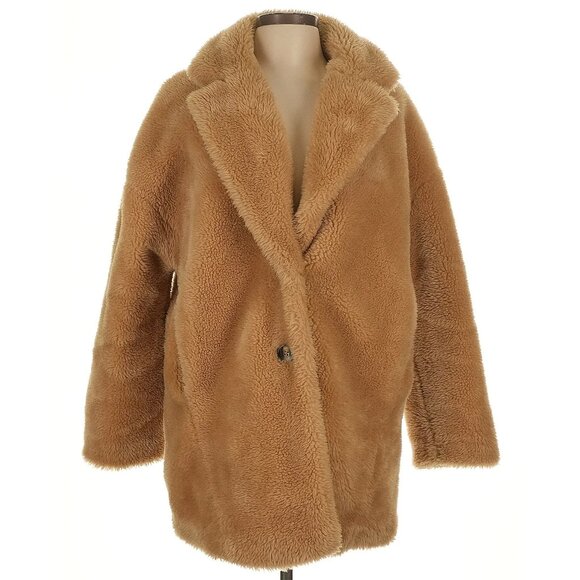 💋GORGEOUS!💋 ZARA FAUX FUR COAT IN LIGTH CAMEL - Picture 10 of 15